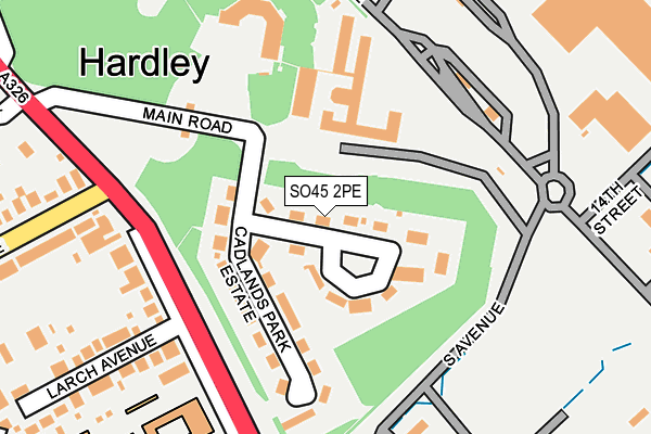 SO45 2PE map - OS OpenMap – Local (Ordnance Survey)