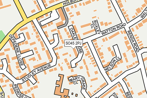 SO45 2PJ map - OS OpenMap – Local (Ordnance Survey)