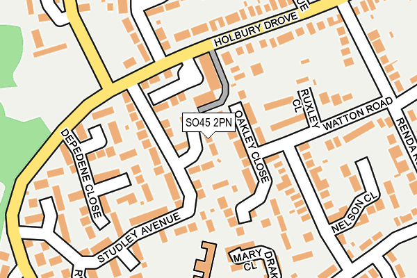 SO45 2PN map - OS OpenMap – Local (Ordnance Survey)
