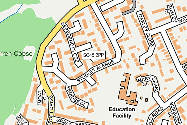 SO45 2PP map - OS OpenMap – Local (Ordnance Survey)