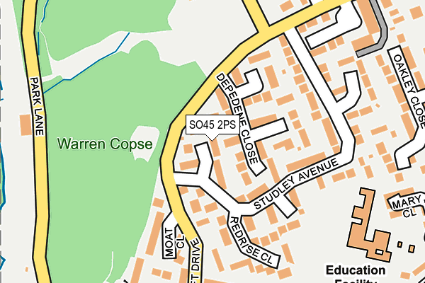 SO45 2PS map - OS OpenMap – Local (Ordnance Survey)