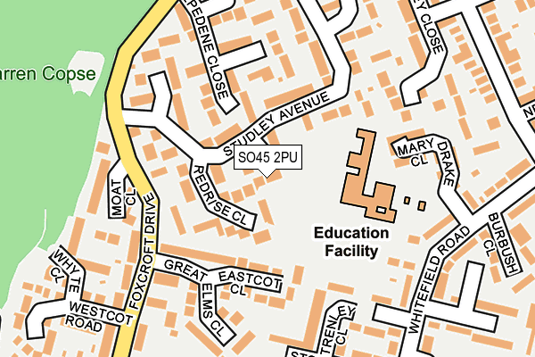 SO45 2PU map - OS OpenMap – Local (Ordnance Survey)