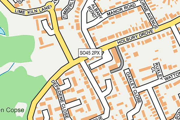 SO45 2PX map - OS OpenMap – Local (Ordnance Survey)