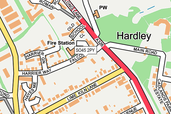 SO45 2PY map - OS OpenMap – Local (Ordnance Survey)