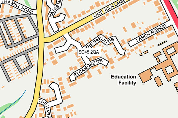 SO45 2QA map - OS OpenMap – Local (Ordnance Survey)