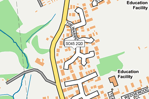 SO45 2QD map - OS OpenMap – Local (Ordnance Survey)