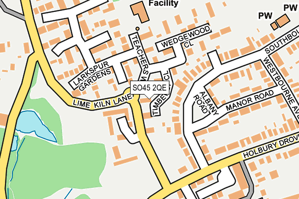 SO45 2QE map - OS OpenMap – Local (Ordnance Survey)