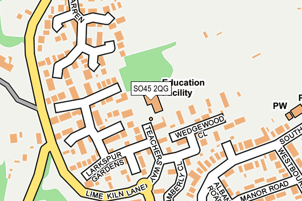 SO45 2QG map - OS OpenMap – Local (Ordnance Survey)