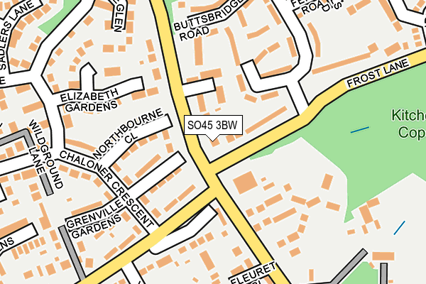 SO45 3BW map - OS OpenMap – Local (Ordnance Survey)