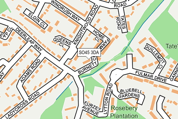 SO45 3DA map - OS OpenMap – Local (Ordnance Survey)