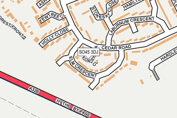 SO45 3DJ map - OS OpenMap – Local (Ordnance Survey)