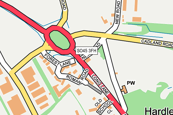 SO45 3FH map - OS OpenMap – Local (Ordnance Survey)