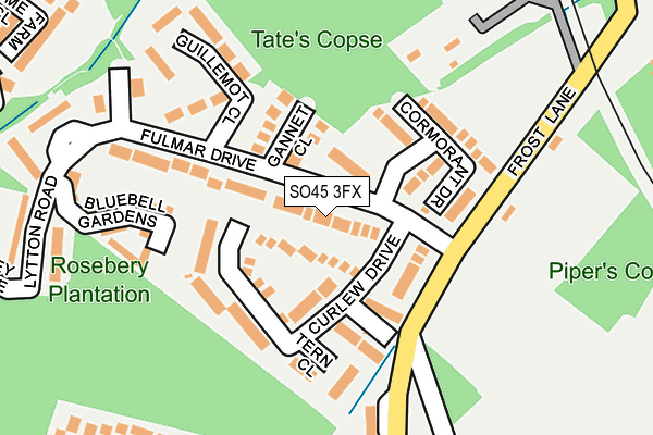 SO45 3FX map - OS OpenMap – Local (Ordnance Survey)