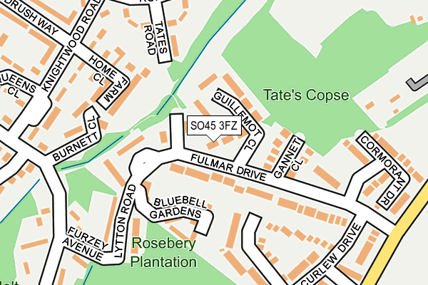 SO45 3FZ map - OS OpenMap – Local (Ordnance Survey)