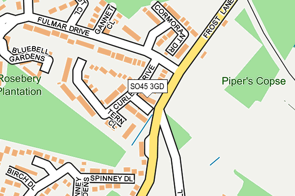 SO45 3GD map - OS OpenMap – Local (Ordnance Survey)