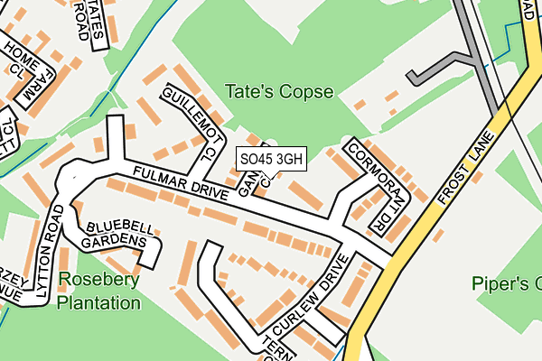 SO45 3GH map - OS OpenMap – Local (Ordnance Survey)