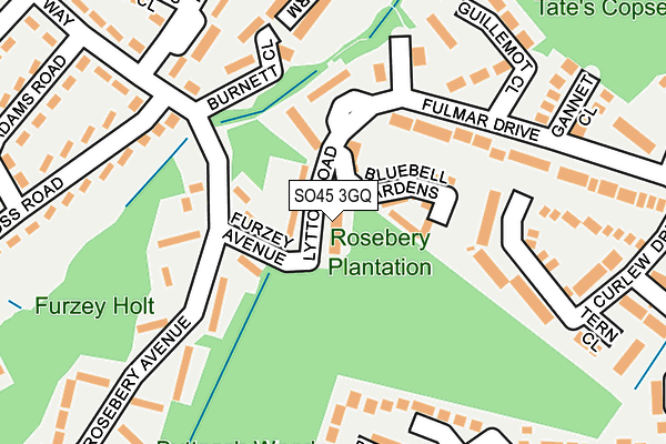 SO45 3GQ map - OS OpenMap – Local (Ordnance Survey)