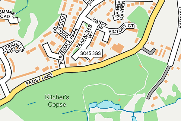 SO45 3GS map - OS OpenMap – Local (Ordnance Survey)