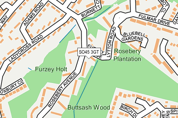 SO45 3GT map - OS OpenMap – Local (Ordnance Survey)