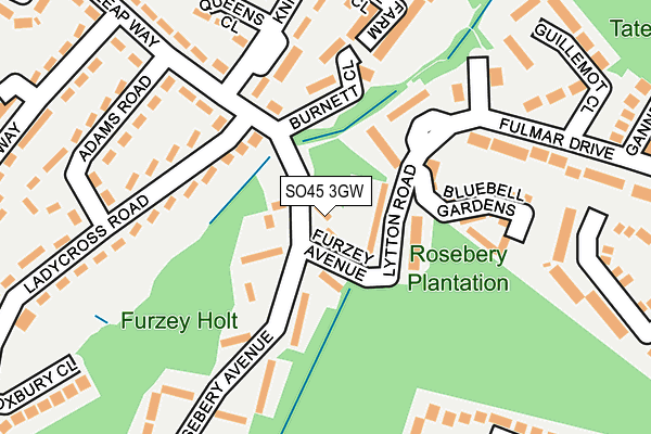 SO45 3GW map - OS OpenMap – Local (Ordnance Survey)