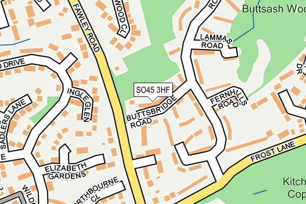 SO45 3HF map - OS OpenMap – Local (Ordnance Survey)