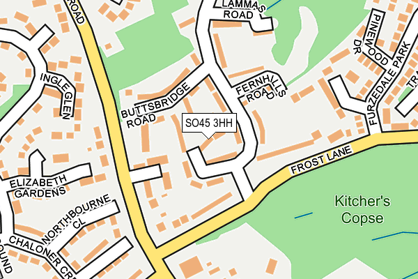 SO45 3HH map - OS OpenMap – Local (Ordnance Survey)