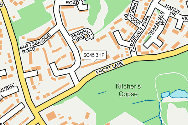 SO45 3HP map - OS OpenMap – Local (Ordnance Survey)