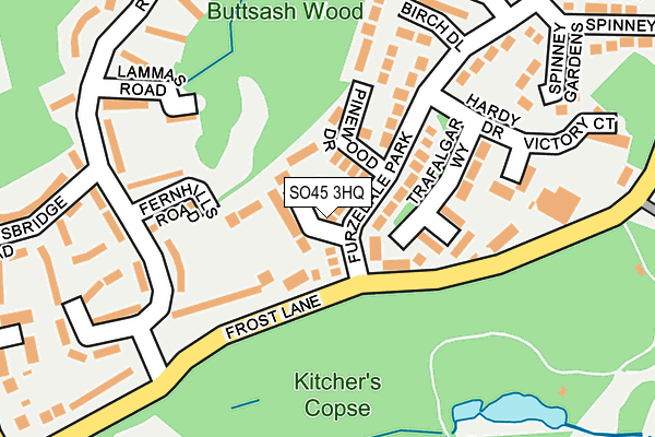 SO45 3HQ map - OS OpenMap – Local (Ordnance Survey)