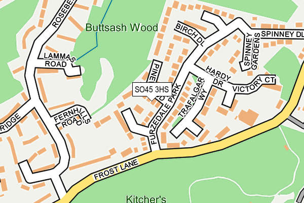 SO45 3HS map - OS OpenMap – Local (Ordnance Survey)