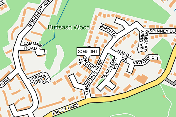 SO45 3HT map - OS OpenMap – Local (Ordnance Survey)