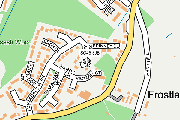 SO45 3JB map - OS OpenMap – Local (Ordnance Survey)