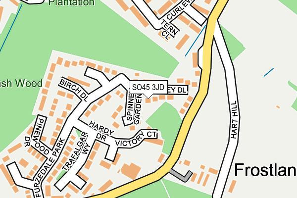 SO45 3JD map - OS OpenMap – Local (Ordnance Survey)