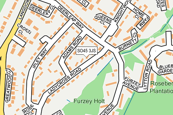 SO45 3JS map - OS OpenMap – Local (Ordnance Survey)