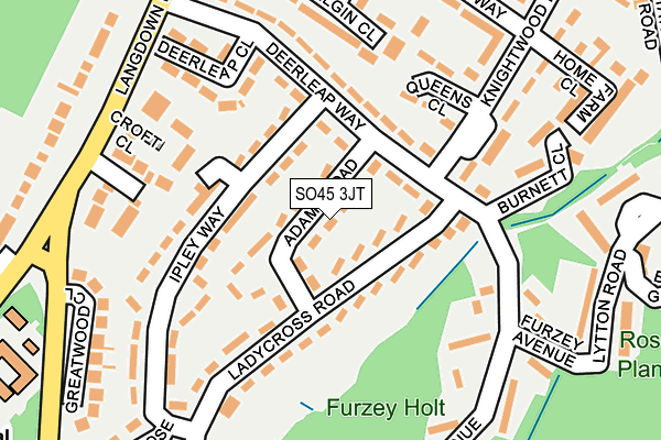 SO45 3JT map - OS OpenMap – Local (Ordnance Survey)