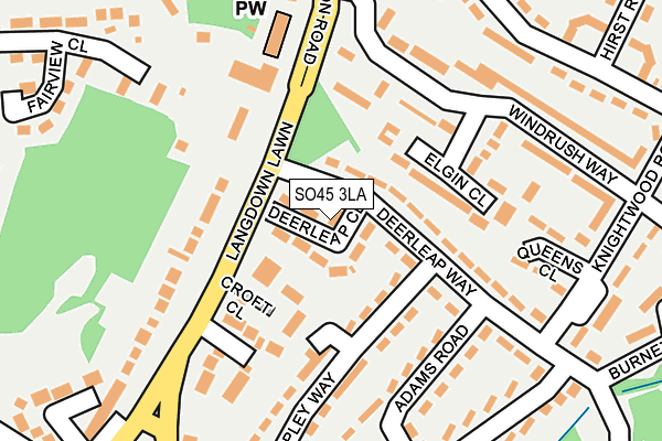 SO45 3LA map - OS OpenMap – Local (Ordnance Survey)