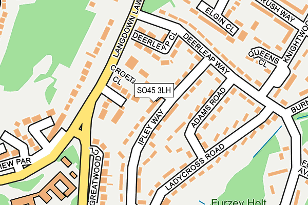 SO45 3LH map - OS OpenMap – Local (Ordnance Survey)