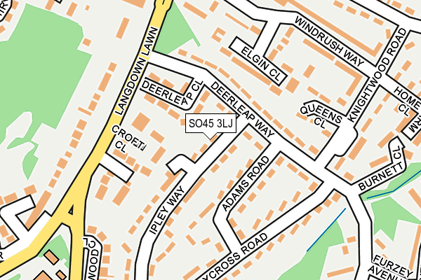 SO45 3LJ map - OS OpenMap – Local (Ordnance Survey)