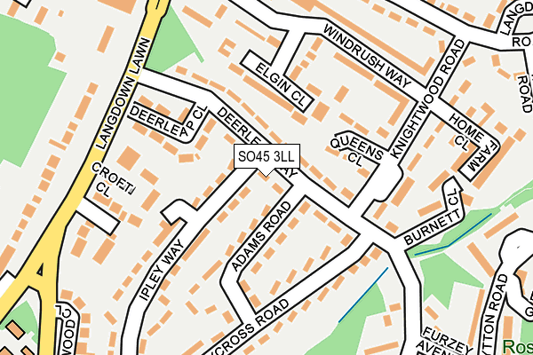 SO45 3LL map - OS OpenMap – Local (Ordnance Survey)