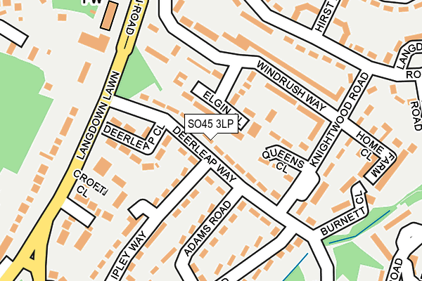 SO45 3LP map - OS OpenMap – Local (Ordnance Survey)