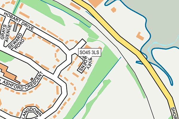 SO45 3LS map - OS OpenMap – Local (Ordnance Survey)