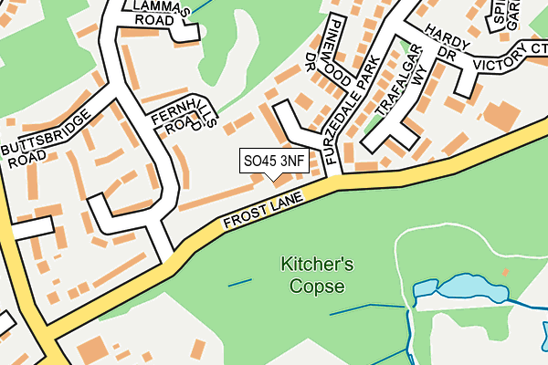 SO45 3NF map - OS OpenMap – Local (Ordnance Survey)
