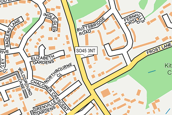 SO45 3NT map - OS OpenMap – Local (Ordnance Survey)