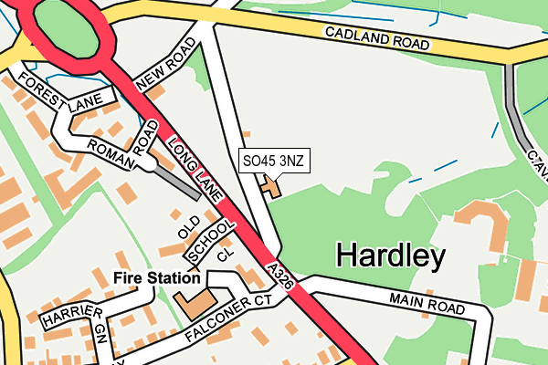 SO45 3NZ map - OS OpenMap – Local (Ordnance Survey)