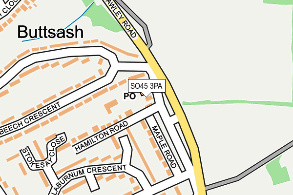 SO45 3PA map - OS OpenMap – Local (Ordnance Survey)