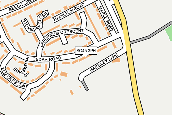 SO45 3PH map - OS OpenMap – Local (Ordnance Survey)