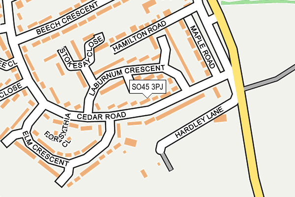 SO45 3PJ map - OS OpenMap – Local (Ordnance Survey)