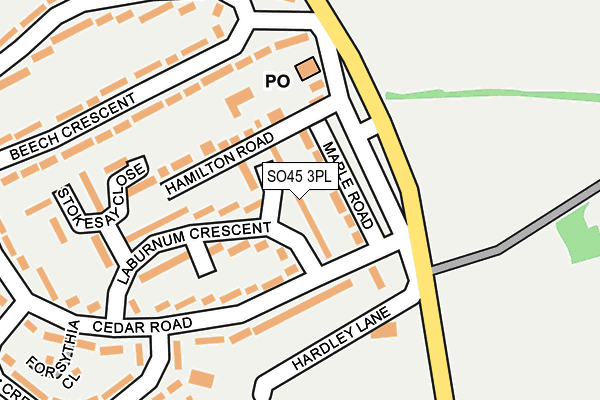 SO45 3PL map - OS OpenMap – Local (Ordnance Survey)
