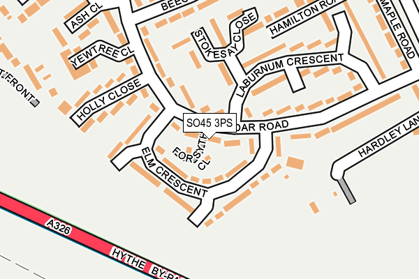 SO45 3PS map - OS OpenMap – Local (Ordnance Survey)