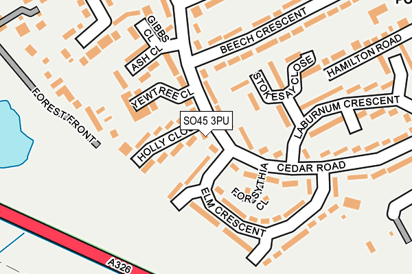 SO45 3PU map - OS OpenMap – Local (Ordnance Survey)