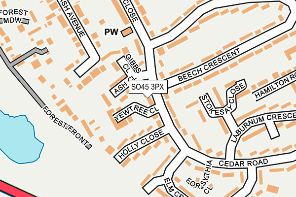 SO45 3PX map - OS OpenMap – Local (Ordnance Survey)